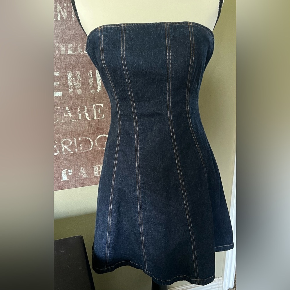 Abercrombie & Fitch Dark Blue Denim Dress